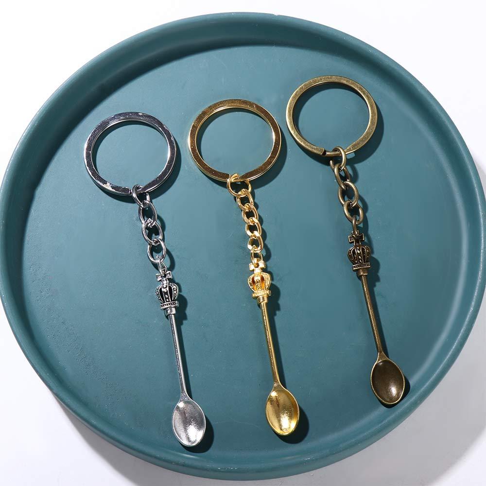 Vintage Collectible Spoons - LLavero de moda para hombre, cadena