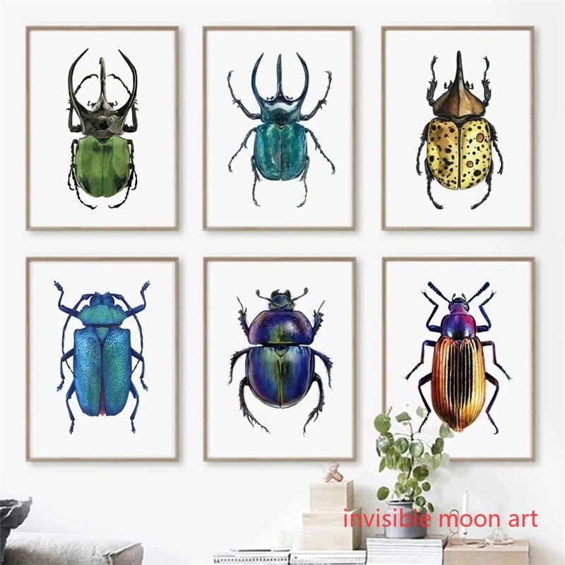 Vintage Collectible Posters - Arte de insectos Vintage, Serie de