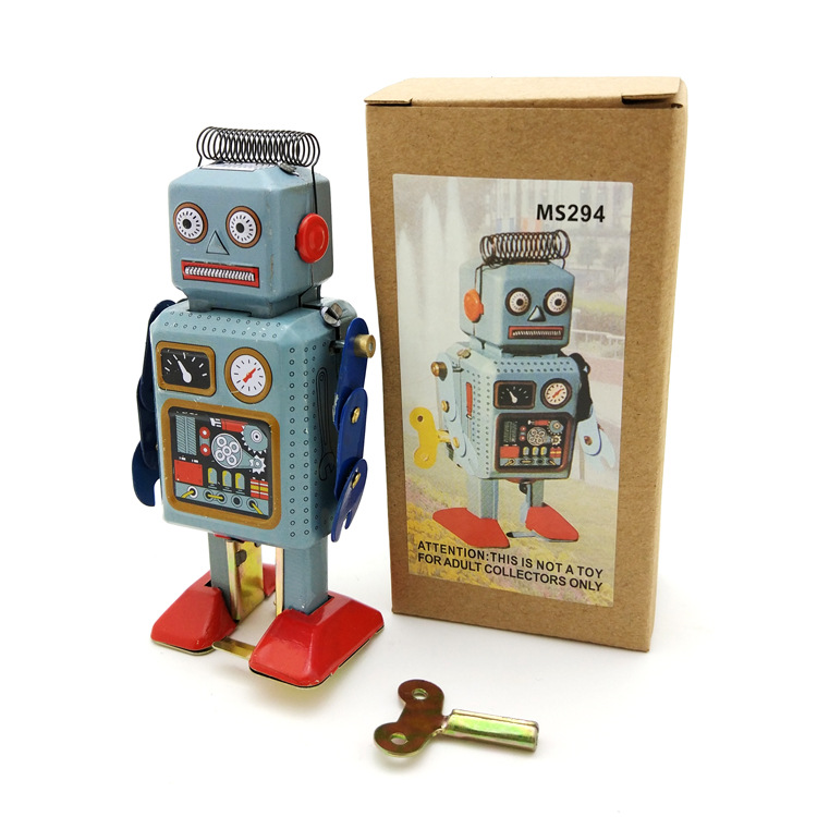 Vintage Collectibles Store - Robot de metal con mecanismo de