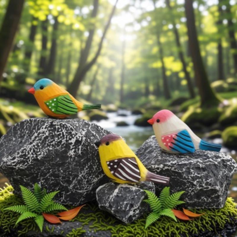Figuras de pájaros de madera t - Vintage Collectibles Store reseña y precio